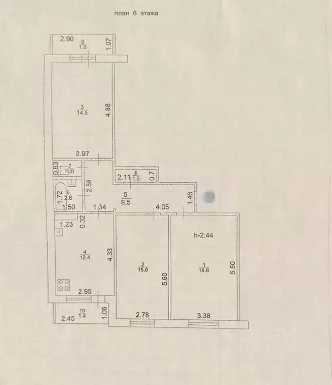 3-к кв. Татарстан, Казань ул. Абсалямова, 14 (79.0 м) - Фото 1