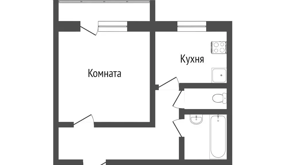 1-комнатная квартира: Миасс, улица Колесова, 17 (40.3 м) - Фото 1