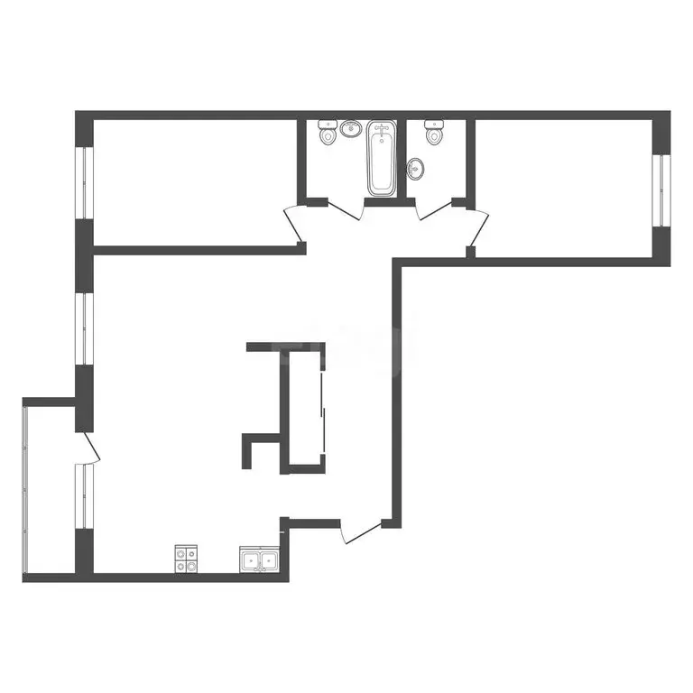 3-комнатная квартира: Тюмень, улица Салтыкова-Щедрина, 58/3 (99 м) - Фото 1