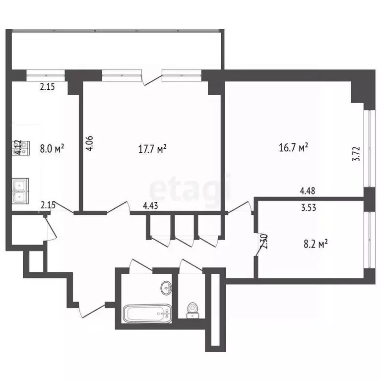 3-к кв. Москва Ярцевская ул., 29К2 (71.0 м) - Фото 2