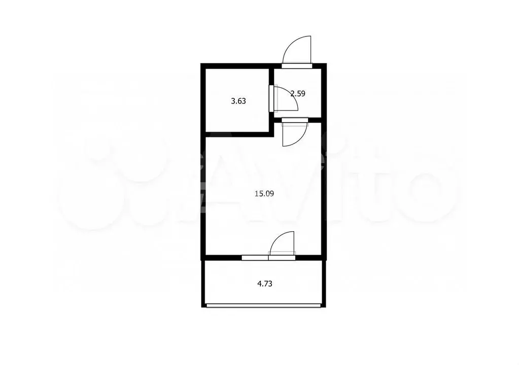 Квартира-студия, 21,3 м, 3/24 эт. - Фото 0