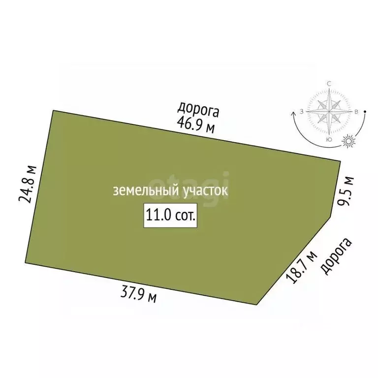 Участок в Крым, Симферопольский район, Пожарское с/пос, с. Водное ул. ... - Фото 2