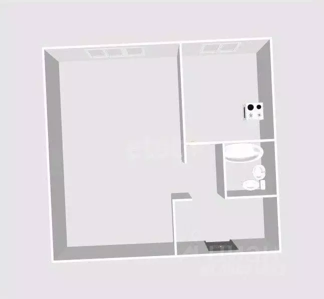 1-к кв. Сахалинская область, Холмск Молодежная ул., 13А (31.7 м) - Фото 2