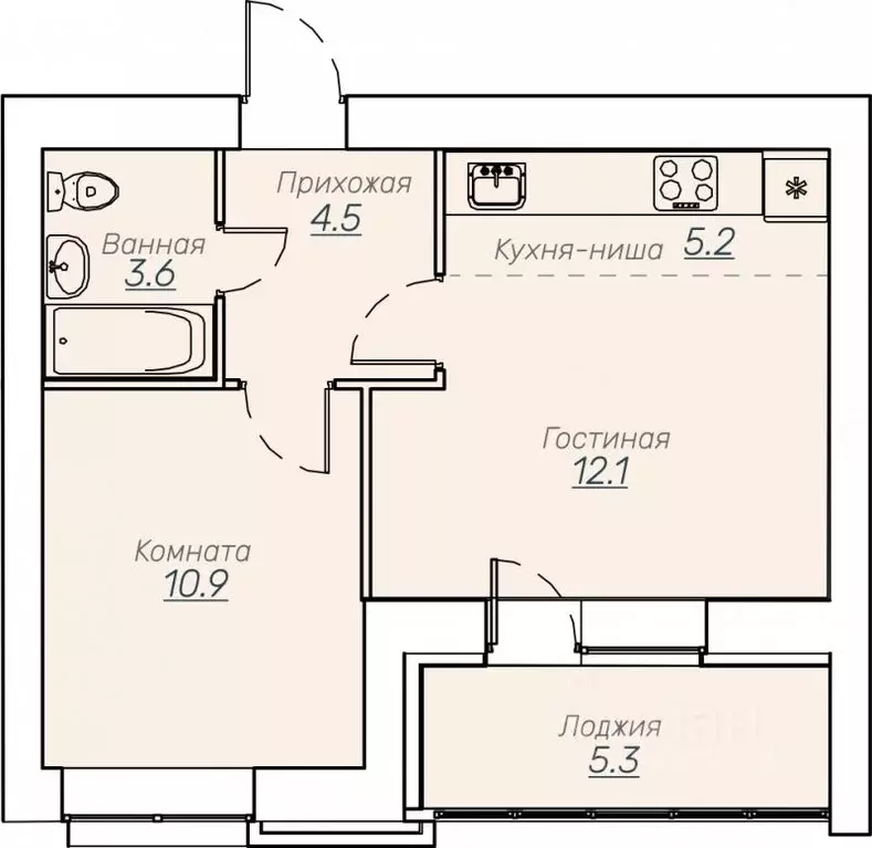 2-к кв. Кировская область, Киров Завода ОЦМ мкр,  (39.0 м) - Фото 0