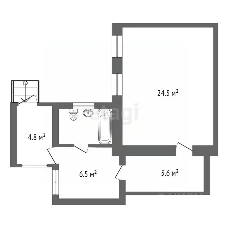 3-к кв. Крым, Симферополь ул. Екатерининская (80.0 м) - Фото 1