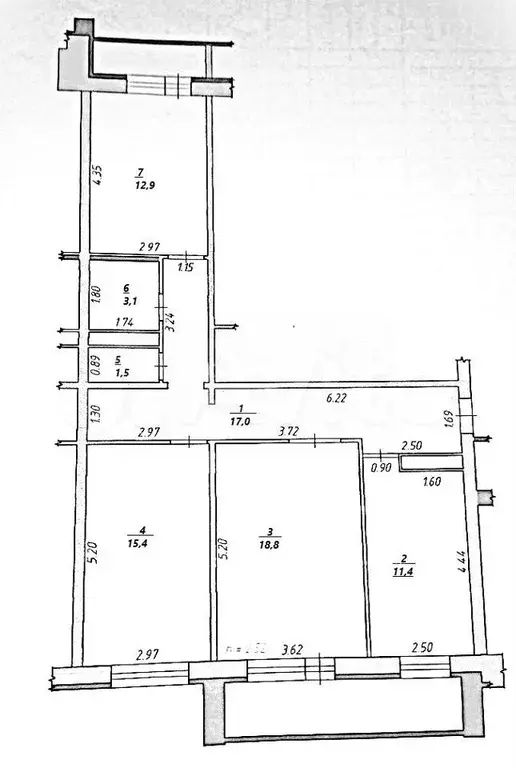 3-к. квартира, 80,1 м, 6/10 эт. - Фото 0