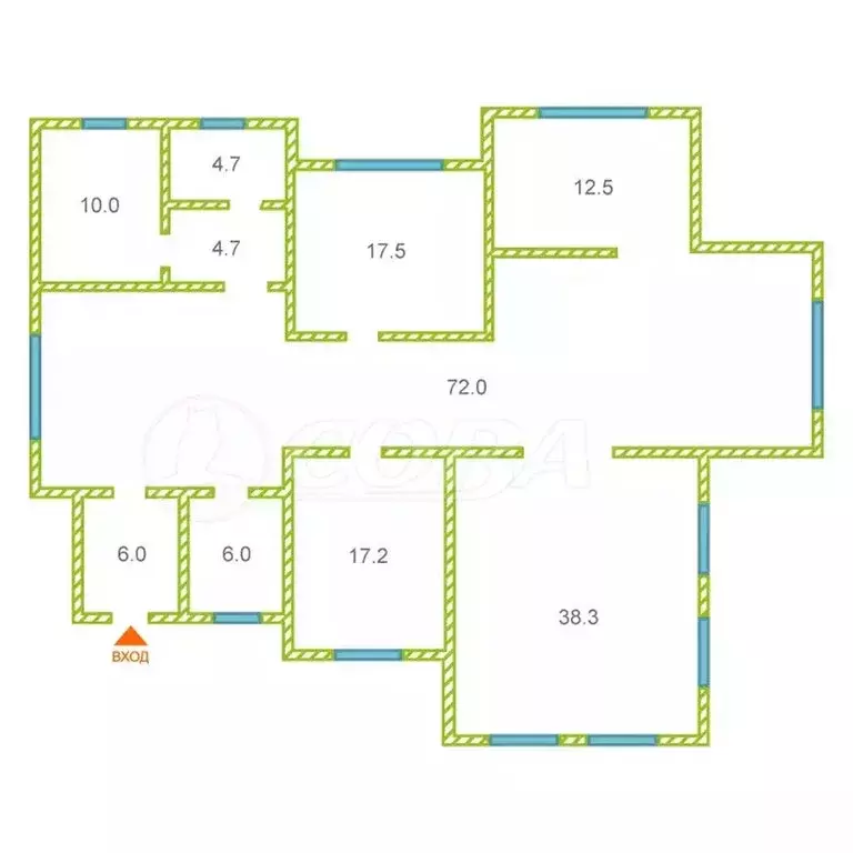 Дом в Тюменский муниципальный округ, село Кулига (500 м) - Фото 2