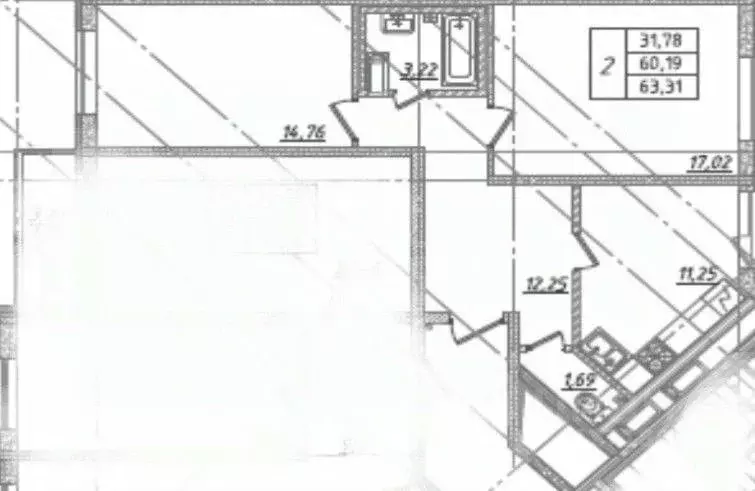 2-к кв. Санкт-Петербург Ленинский просп., 68 (60.19 м) - Фото 1