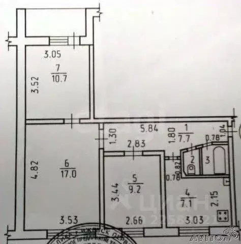 3-к кв. Удмуртия, Ижевск ул. Имени Барышникова, 25 (54.3 м) - Фото 1