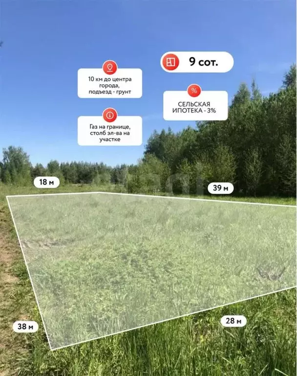 Участок в Костромская область, Костромской район, Апраксинское с/пос, ... - Фото 1