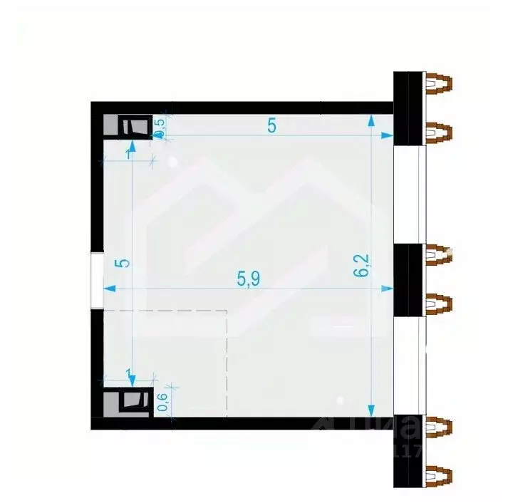 Офис в Москва Выборгская ул., 18 (36 м) - Фото 2