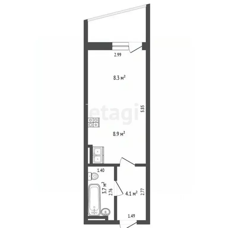 Студия Крым, Сакский район, Лесновское с/пос, с. Прибрежное ул. ... - Фото 2