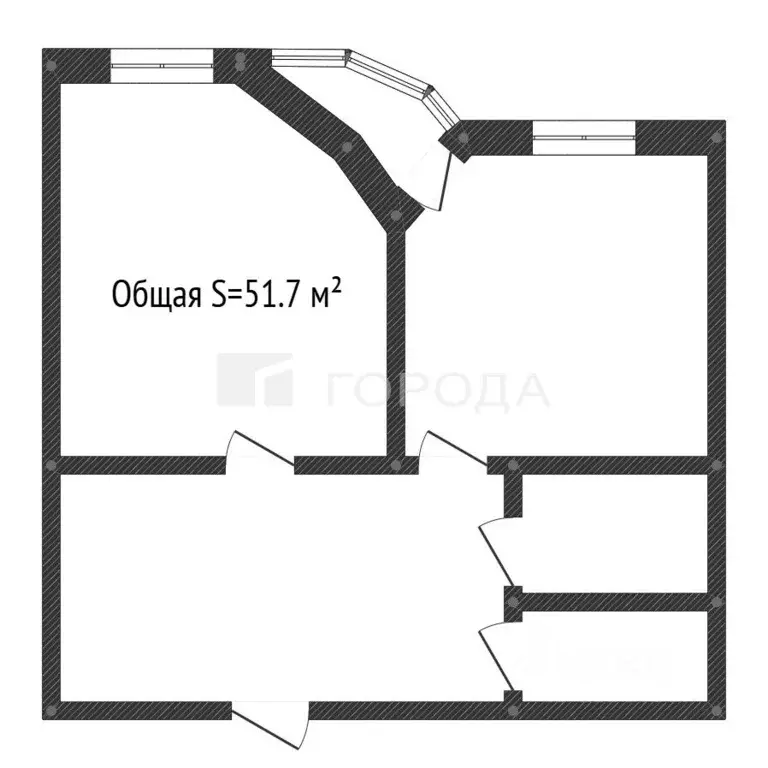 1-к кв. Кемеровская область, Новокузнецк просп. Н.С. Ермакова, 3 (51.7 ... - Фото 1