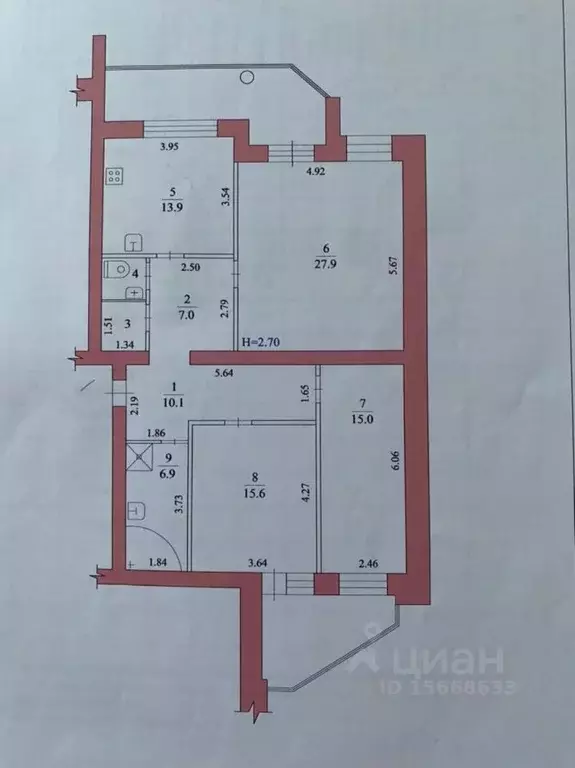 3-к кв. Волгоградская область, Волгоград ул. 8-й Воздушной Армии, 9а ... - Фото 2