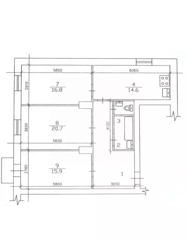 3-к кв. Тверская область, Тверь Краснофлотская наб., 4 (72.3 м) - Фото 2