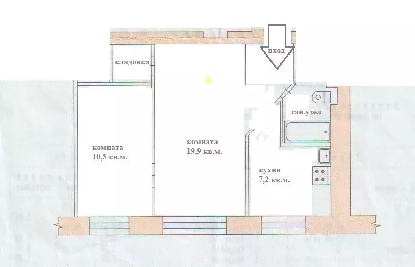 2-комнатная квартира: Екатеринбург, Стахановская улица, 51 (42 м) - Фото 0