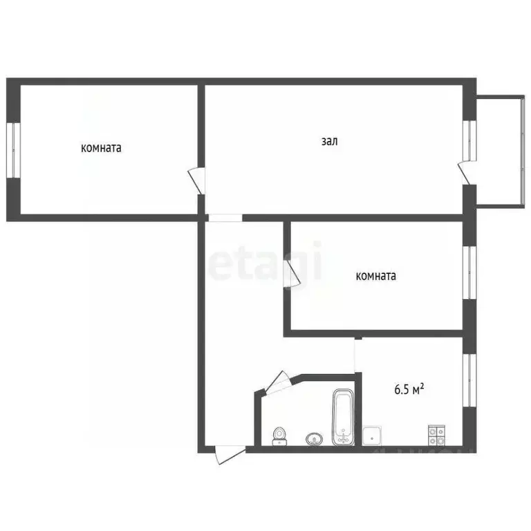 3-к кв. Владимирская область, Муром Орловская ул., 7 (59.2 м) - Фото 1