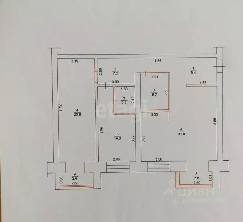 3-к кв. Томская область, Томск Советская ул., 50 (100.0 м) - Фото 1