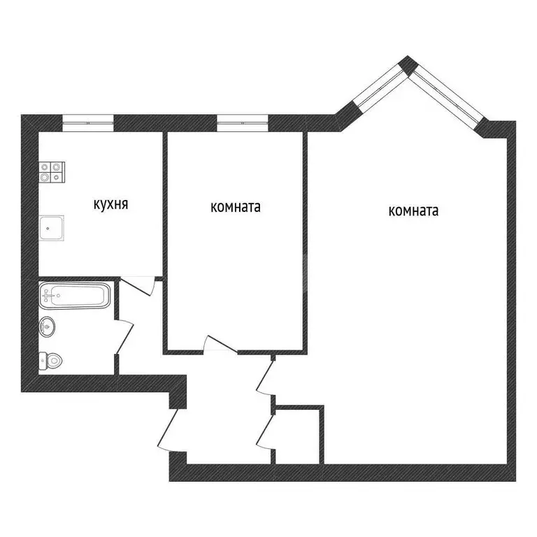 2-комнатная квартира: Кириши, улица Мира, 16 (43 м) - Фото 0