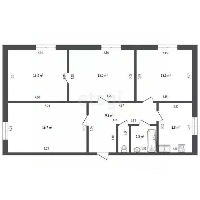 4-к кв. Башкортостан, Гафурийский район, Белоозерский сельсовет, д. ... - Фото 2