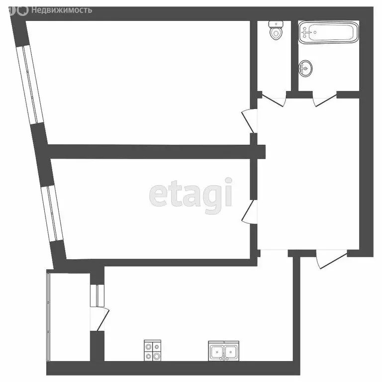 2-комнатная квартира: Тверь, улица Фрунзе, 24 (60 м) - Фото 0