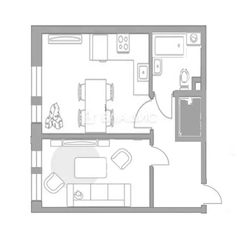 1-комнатная квартира: Москва, Новоостаповская улица, 16к1 (35 м) - Фото 1