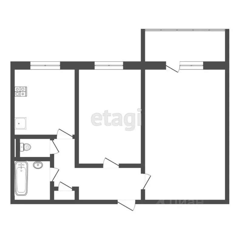 2-к кв. Тверская область, Тверь ул. Бобкова, 36к1 (47.1 м) - Фото 1