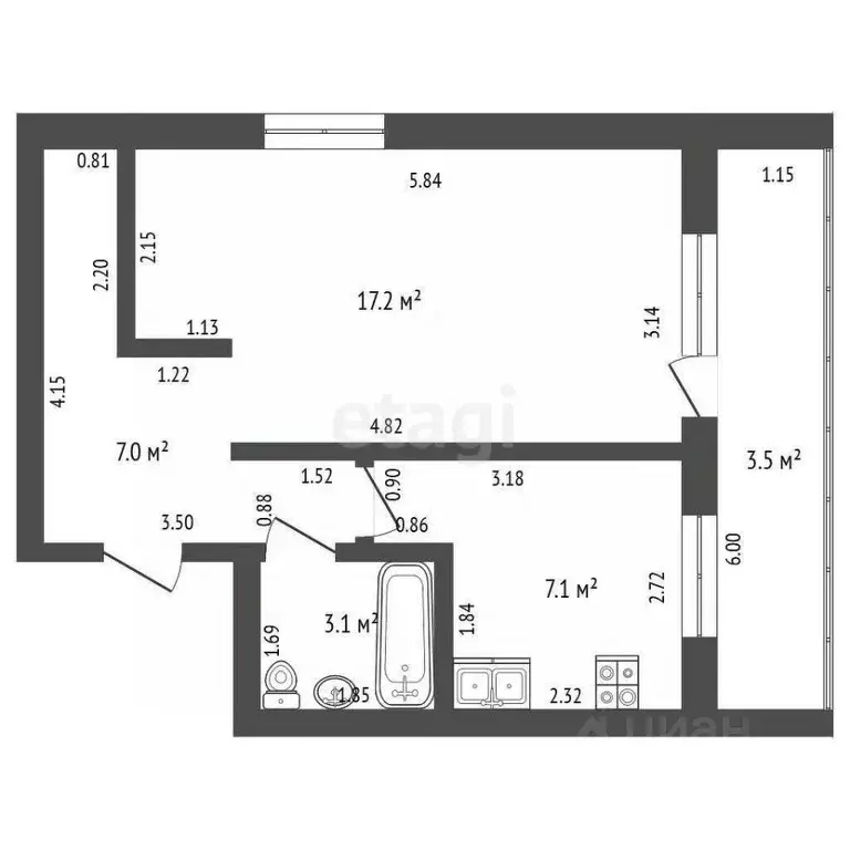 1-к кв. Мордовия, Лямбирский район, Пензятское с/пос, с. Пензятка ул. ... - Фото 2