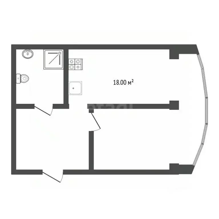 1-к кв. Тюменская область, Тюмень ул. Короленко, 12 (53.0 м) - Фото 2