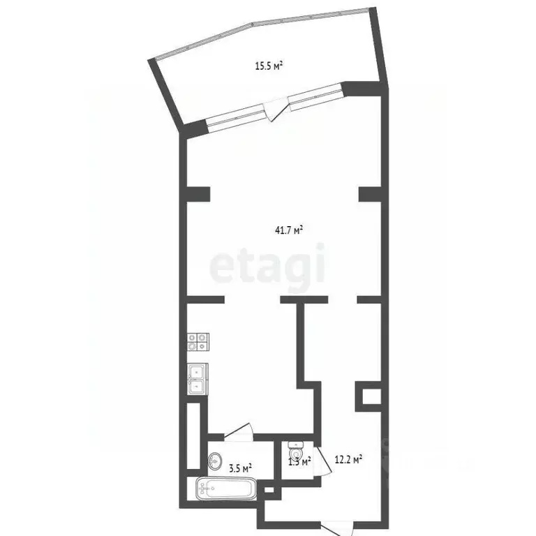 2-к кв. Крым, Ялта Приморский парк имени Гагарина кв-л, 9 (75.5 м) - Фото 2