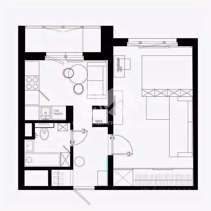 1-к кв. Новосибирская область, Бердск ул. Белокаменная, 73 (36.0 м) - Фото 2