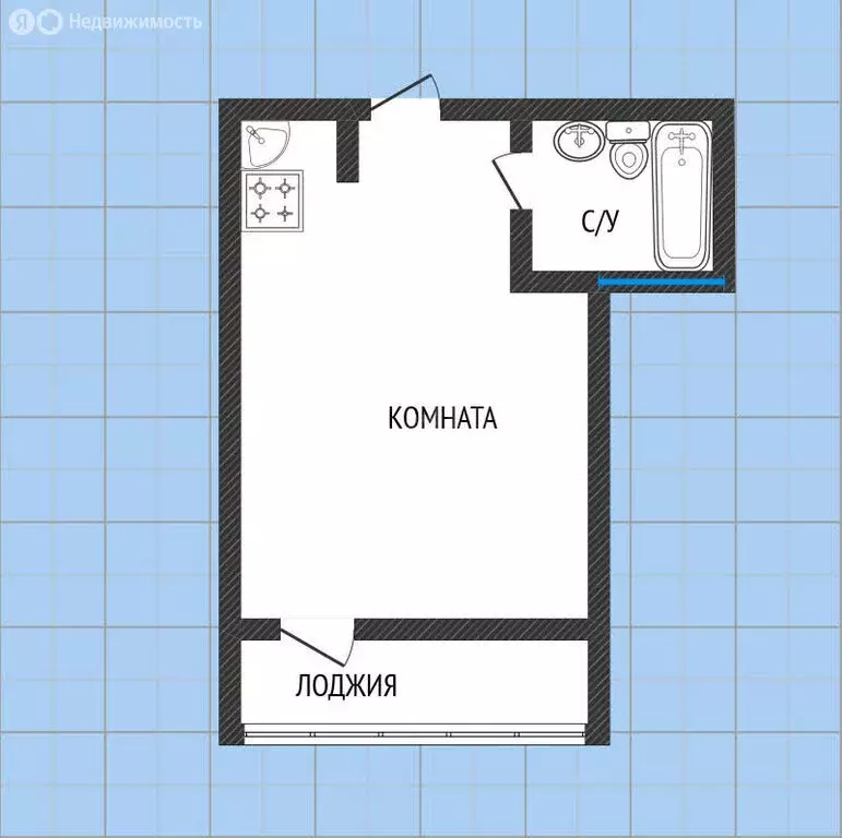 Квартира-студия: Оренбург, Салмышская улица, 52/3 (25 м) - Фото 1
