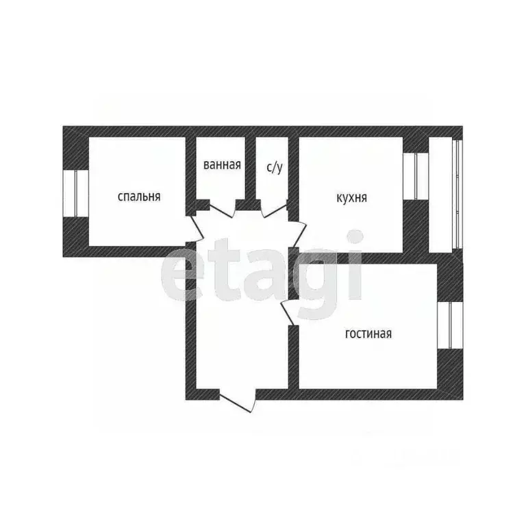 2-к кв. Курганская область, Курган ул. Достоевского, 57 (47.8 м) - Фото 2