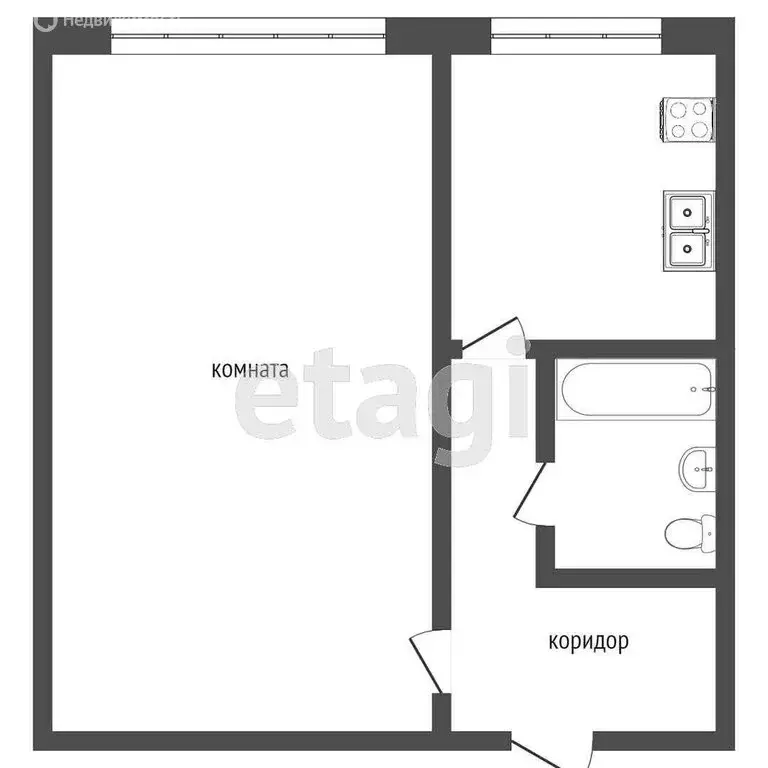 1-комнатная квартира: Омск, 3-я Молодёжная улица, 75 (29.6 м) - Фото 0