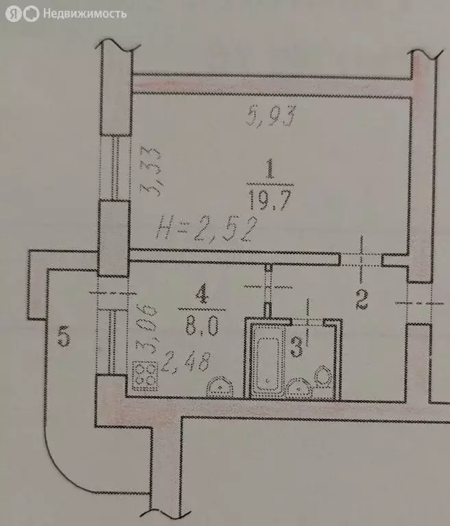 1-комнатная квартира: Омск, улица Дмитриева, 3/4 (36.3 м) - Фото 2