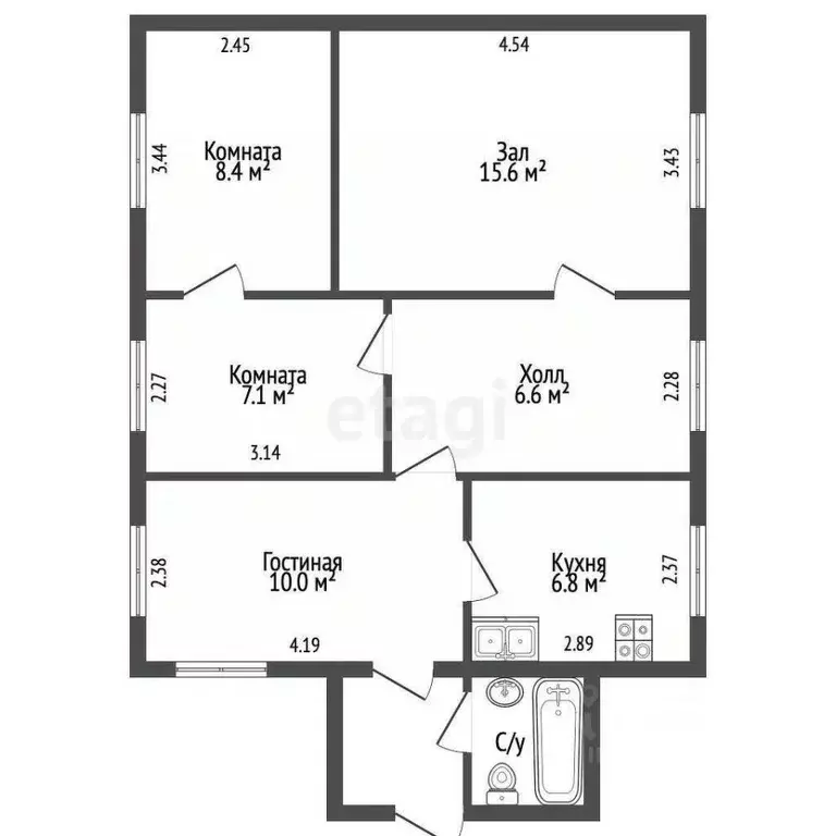 Дом в Ханты-Мансийский АО, Нягань ул. Горького, 8 (60 м) - Фото 1