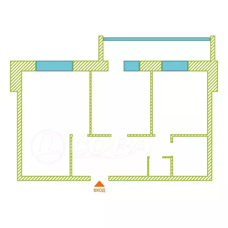 2-комнатная квартира: Тюмень, бульвар Бориса Щербины, 13 (60 м) - Фото 2