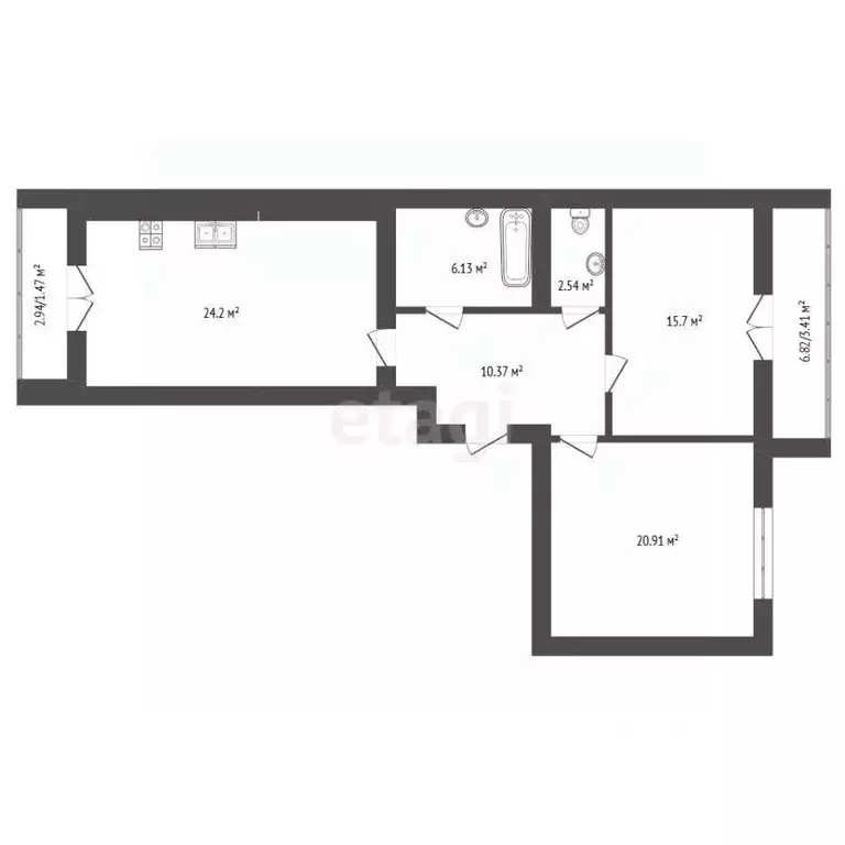 2-к кв. Марий Эл, Йошкар-Ола бул. Ураева, 6А (86.0 м) - Фото 2