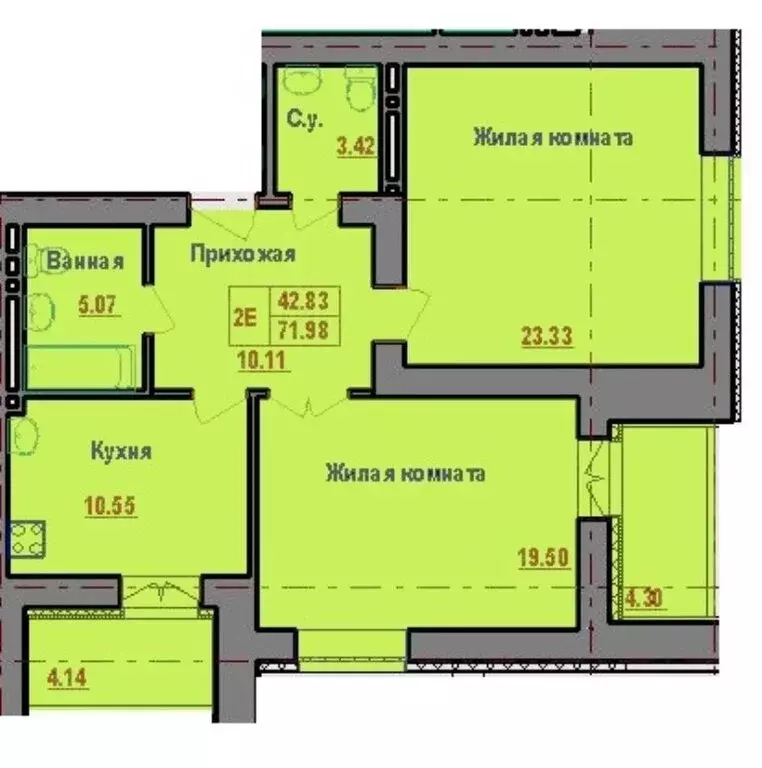 2-комнатная квартира: Бердск, улица Попова, 11/2 (73 м) - Фото 2
