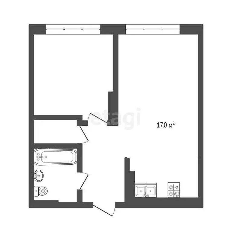 1-комнатная квартира: Тюмень, улица Алексея Сергиенко, 11 (39.8 м) - Фото 1