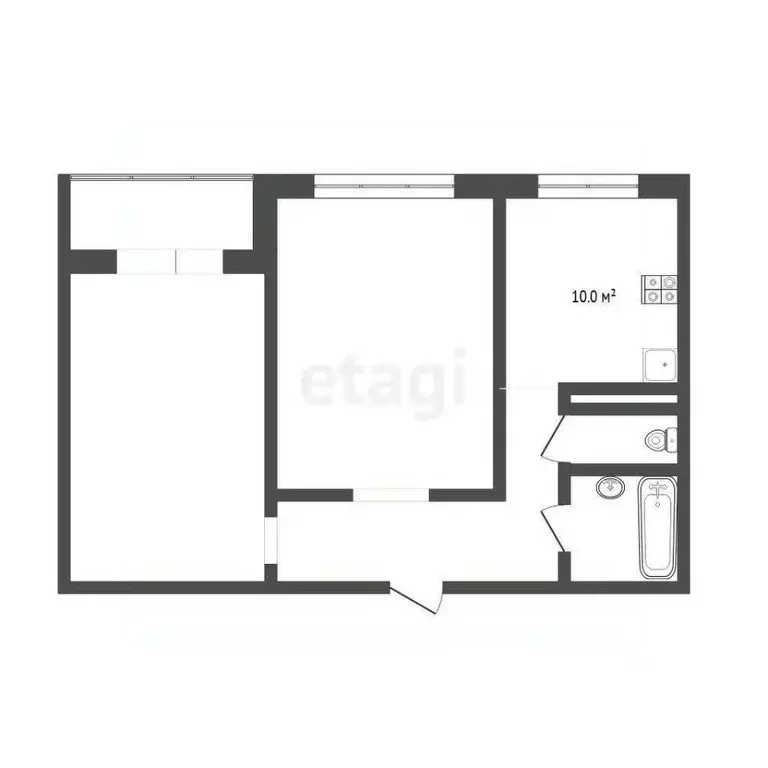 2-к кв. Тюменская область, Тюмень Восточный мкр, ул. Моторостроителей, ... - Фото 2