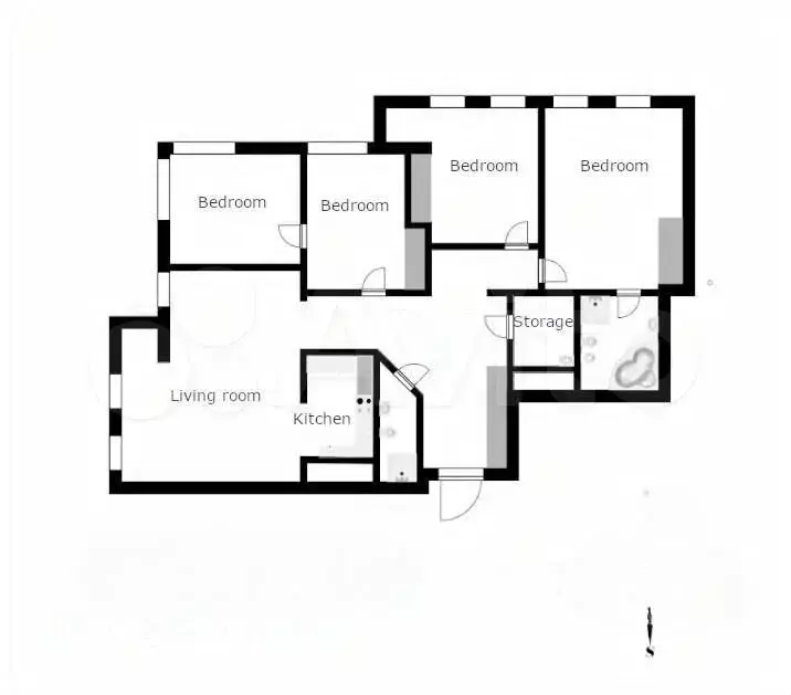 5-к. квартира, 180 м, 21/49 эт. - Фото 0