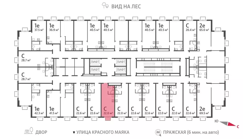 Квартира-студия: Москва, улица Красного Маяка, 26 (21.4 м) - Фото 1