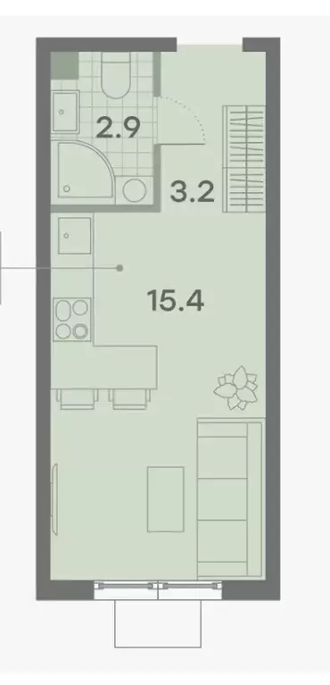 Продаётся квартира-студия, 21.5 м - Фото 0
