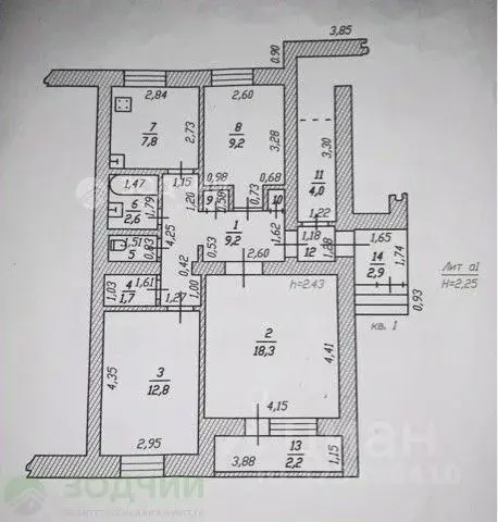 3-к кв. Чувашия, Чебоксарский муниципальный округ, Кугеси пгт ул. ... - Фото 2