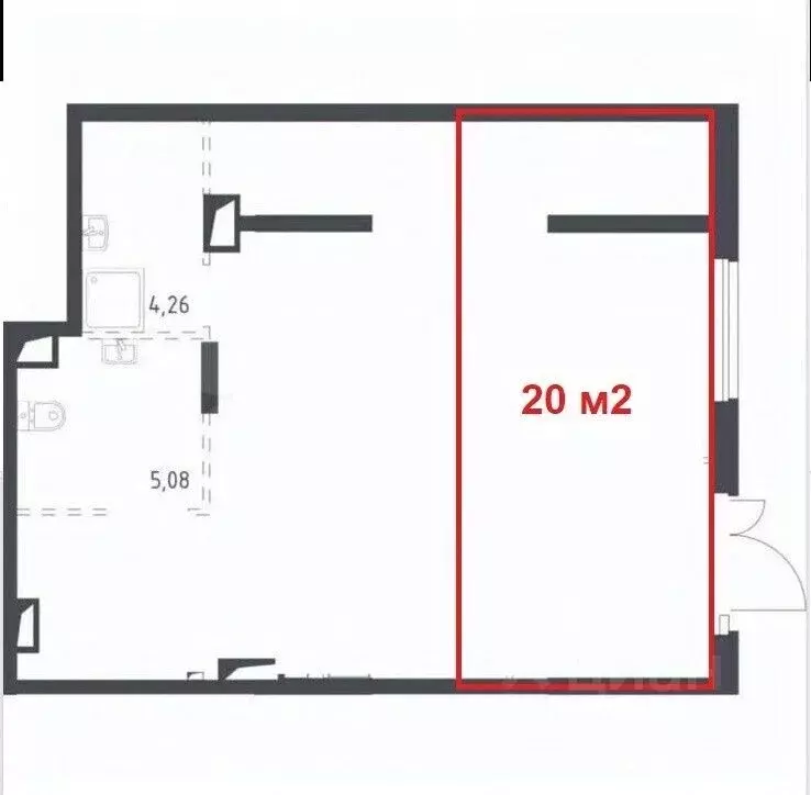Помещение свободного назначения в Москва пер. Любучанский, 1к4 (20 м) - Фото 2