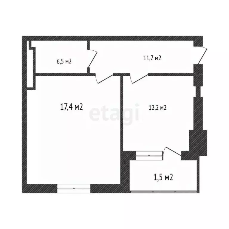 1-к кв. Калининградская область, Калининград ул. Радистов, 56А (49.3 ... - Фото 2