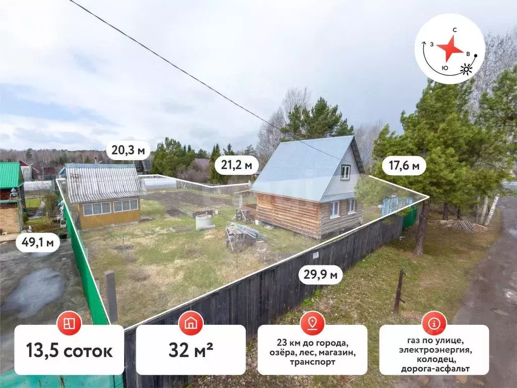 Дом в Тюменская область, Нижнетавдинский муниципальный округ, ... - Фото 1