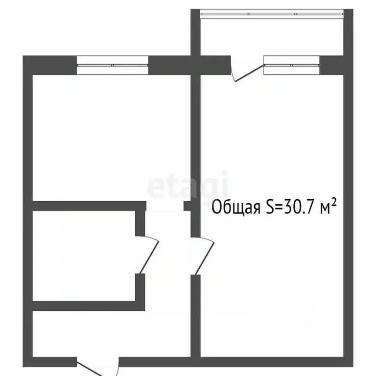 1-к кв. Брянская область, Брянский район, Добрунское с/пос, д. Добрунь ... - Фото 1