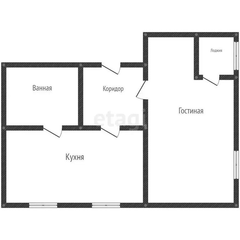 1-комнатная квартира: посёлок Российский, Измаильская улица, 19 (32.9 ... - Фото 0
